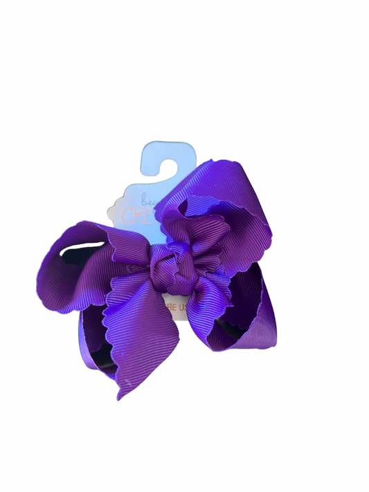Purple Scallop Bow - small