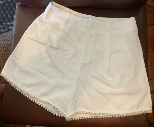 Ivory Pearl Lined Shorts