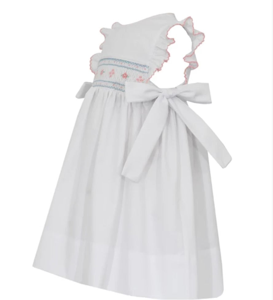 Eloise White Poplin Bishop Dress