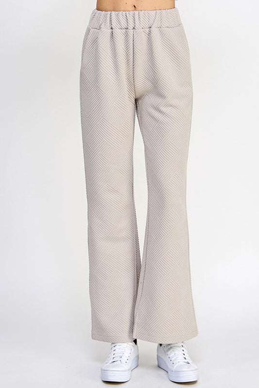Textured Long Pants - Cream