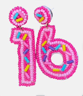 Birthday Number Earrings