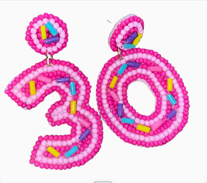 Birthday Number Earrings