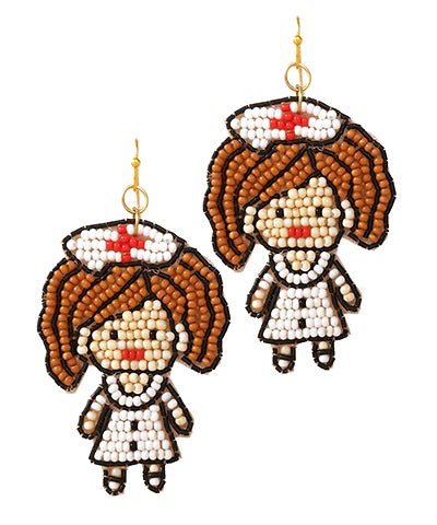 Beaded Nurse Earrings