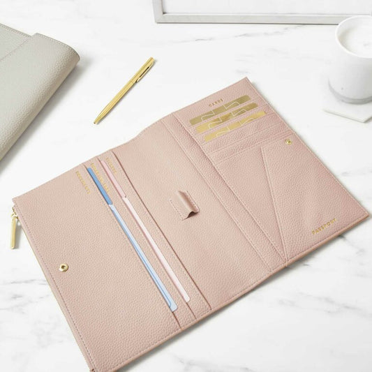 Katie Loxton TRAVEL DOCUMENT HOLDER -PALE PINK